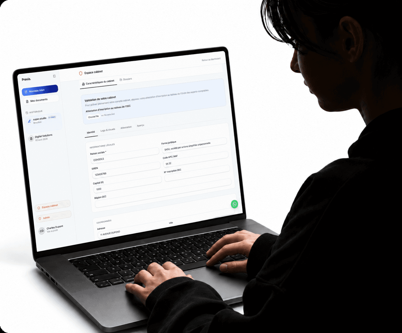 Interface Previa : description du projet en langage courant assistée par l'IA